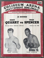 QUARRY, JERRY-THAD SPENCER OFFICIAL PROGRAM  (1968-TITLE ELIMINATOR)