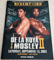 DE LA HOYA, OSCAR-SHANE MOSLEY II OFFICIAL PROGRAM (2003)