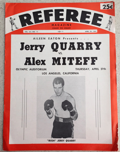 QUARRY, JERRY-ALEX MITEFF SOUVENIR PROGRAM (1967)