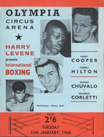 COOPER, HENRY-HUBERT HILTON & GEORGE CHUVALO-EDUARDO CORLETTI OFFICIAL PROGRAM (1966)