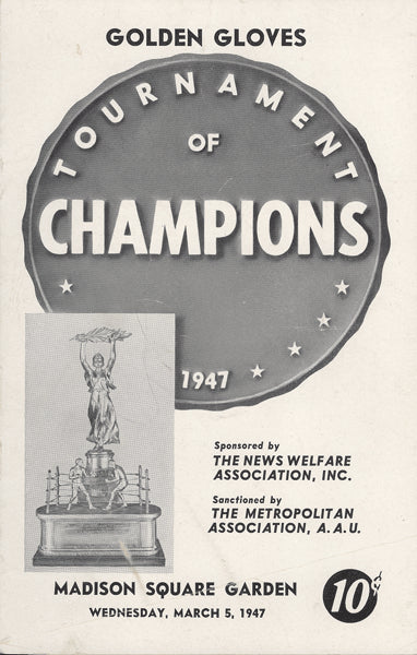 HAIRSTON, EUGENE GOLDEN GLOVES PROGRAM (1947)