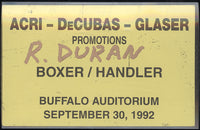 DURAN, ROBERTO-TONY BIGLEN CREDENTIAL (1992)