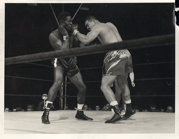 LOUIS, JOE-EZZARD CHARLES WIRE PHOTO (1950)