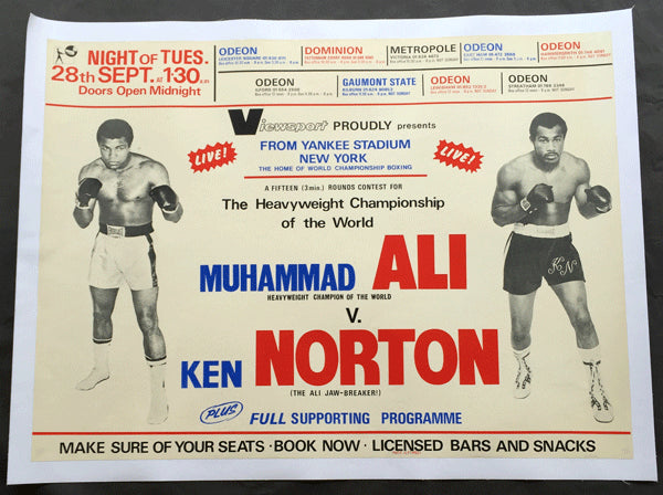 ALI, MUHAMMAD-KEN NORTON III CLOSED CIRCUIT POSTER (1976)