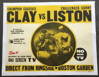 ALI, MUHAMMAD-SONNY LISTON II CLOSED CIRCUIT POSTER (1965)