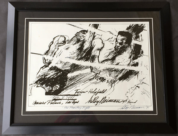TYSON, MIKE-EVANDER HOLYFIELD NEIMAN PRINT (1991-SIGNED BY NEIMAN)