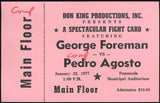 FOREMAN, GEORGE-PEDRO AGOSTO ON SITE FULL TICKET (1977-PSA/DNA-EX-MT 6(MK))