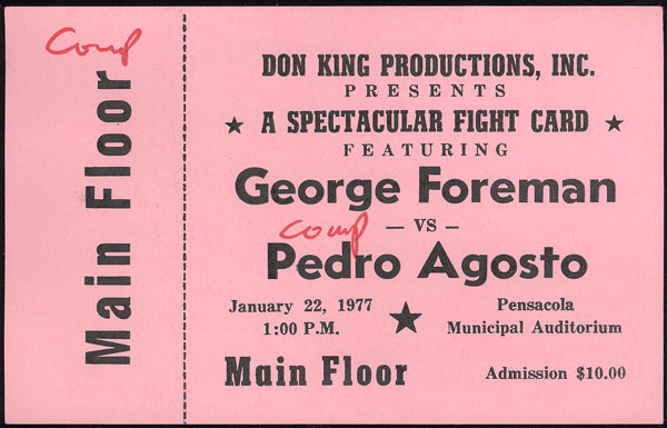 FOREMAN, GEORGE-PEDRO AGOSTO FULL TICKET (1977)