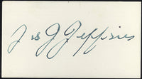 JEFFRIES, JAMES J. INK SIGNATURE (JSA AUTHENTICATED)