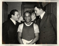 ARMSTRONG, HENRY & JIMMY BRADDOCK & BARNEY ROSS WIRE PHOTO (1937)