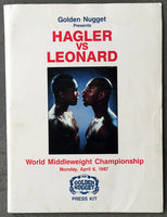 HAGLER, MARVIN-SUGAR RAY LEONARD PRESS KIT (1987)
