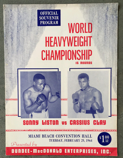 CLAY, CASSIUS-SONNY LISTON I OFFICIAL PROGRAM (1964)