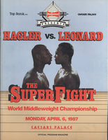 HAGLER, MARVIN-SUGAR RAY LEONARD OFFICIAL PROGRAM (1987)