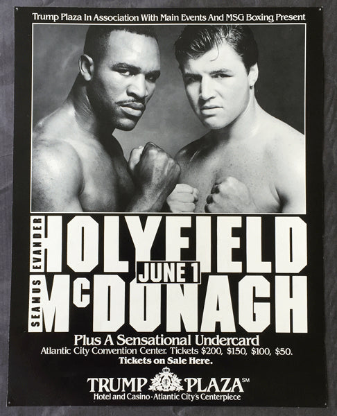 HOLYFIELD, EVANDER-SEAMUS MCDONAGH ON SITE POSTER (1990)