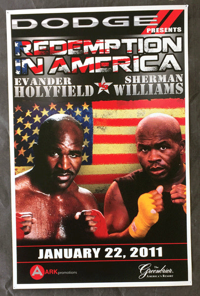 HOLYFIELD, EVANDER-SHERMAN LEWIS ON SITE POSTER (2011)