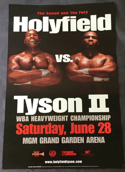 TYSON, MIKE-EVANDER HOLYFIELD II ORIGINAL ON SITE POSTER (1997)