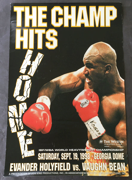 HOLYFIELD, EVANDER-VAUGN BEAN ON SITE POSTER (1998)