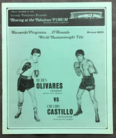 OLIVARES, RUBEN-CHUCHO CASTILLO II OFFICIAL PROGRAM (1970)