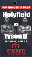 HOLYFIELD, EVANDER-MIKE TYSON II RINGSIDE CREDENTIAL (1997)