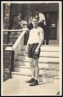 TUNNEY, GENE REAL PHOTO POSTCARD (1926-AT TRAINING CAMP FOR DEMPSEY)