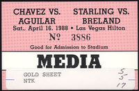 CHAVEZ, JULIO CESAR-RODOLFO AGUILAR MEDIA CREDENTIAL (1988)