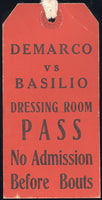 BASILIO, CARMEN-TONY DEMARCO DRESSING ROOM PASS (1955)