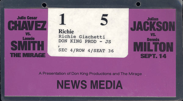 CHAVEZ, JULIO CESAR-LONNIE SMITH NEWS MEDIA CREDENTIAL (