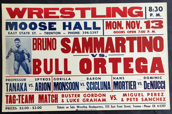 SAMMARTINO, BRUNO-BULL ORTEGA ON SITE POSTER (1967)