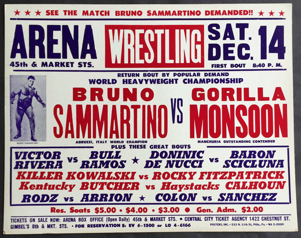 SAMMARTINO, BRUNO-GORILLA MONSOON ON SITE POSTER (1968)