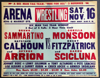 SAMMARTINO, BRUNO & CALHOUN & ARRION VS. GORILLA MONSOON & FITZPATRICK & SCICLUNA ON SITE POSTER