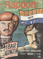 COETZEE, GERRIE-IBAR ARRINGTON OFFICIAL PROGRAM (1978)