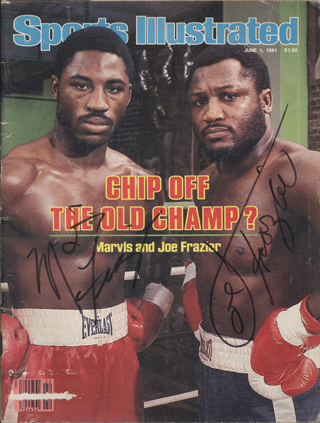 FRAZIER, JOE & MARVIS FRAZIER SIGNED SPORTS ILLUSTRATED
