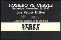 CHAVEZ, JULIO CESAR-EDWIN ROSARIO STAFF CREDENTIAL (1987)