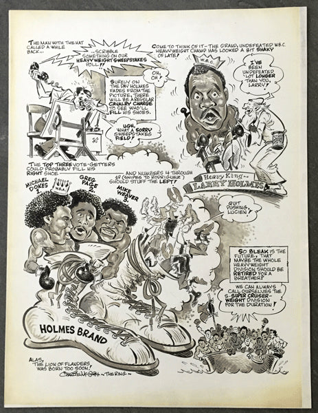 HOLMES, LARRY-MICHAEL DOKES-GREG PAGE-MIKE WEAVER CARTOON ART