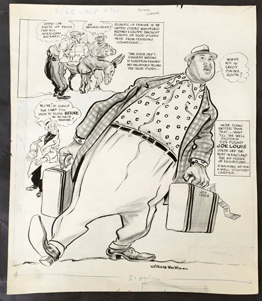 LOUIS, JOE CARTOON ART BY WILLARD MULLIN