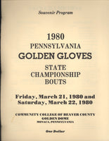 1980 PENNSYLVANIA GOLDEN GLOVES STATE CHAMPIONSHIP PROGRAM (SHULER, BIGGS)