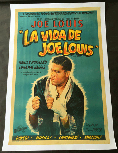 LOUIS, JOE LA VIDA DE JOE LOUIS ORIGINAL FILM POSTER (1938)