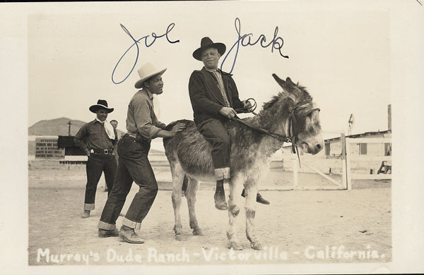 LOUIS, JOE & JACK BLACKBURN REAL PHOTO POSTCARD (LATE 1930'S)