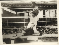 SIKI, BATTLING-MARCEL NILLES WIRE PHOTO (1923-END OF FIGHT)