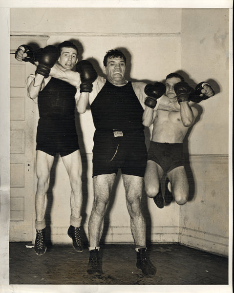 SIMON, ABE WIRE PHOTO (1941-TRAINING FOR LOUIS)