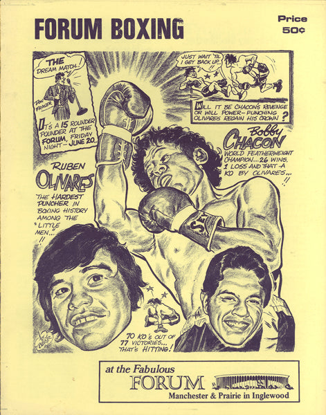 OLIVARES, RUBEN-BOBBY CHACON OFFICIAL PROGRAM (1975)