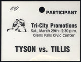 TYSON, MIKE-JAMES "QUICK" TILLIS PARTICIPANT CREDENTIAL (1986-PSA/DNA VG 3)