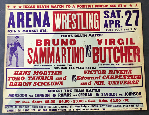 SAMMARTINO, BRUNO-VIRGIL BUTCHER ON SITE POSTER (1967)