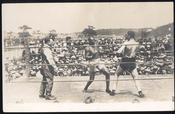 JOHNSON, JACK-JESS WILLARD REAL PHOTO POSTCARD (1915)