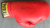 BERG, JACK "KID" SIGNED BOXING GLOVE