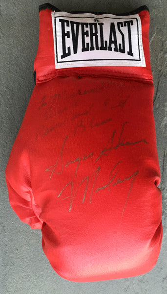 MOSLEY, SHANE SIGNED BOXING GLOVE (INSCRIBED TO BOXER MICHAEL GRANT)