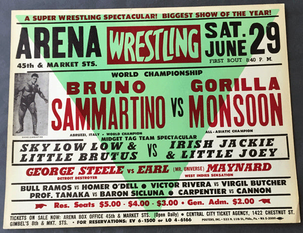 SAMMARTINO, BRUNO-GORILLA MONSOON ON SITE POSTER (1968)