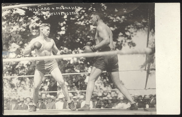 WILLARD, JESS TRAINING REAL PHOTO POSTCARD 91915-TRAINING FOR JOHNSON)