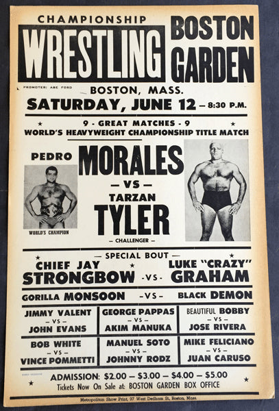 MORALES, PEDRO-TARZAN TYLER ON SITE POSTER (1971)