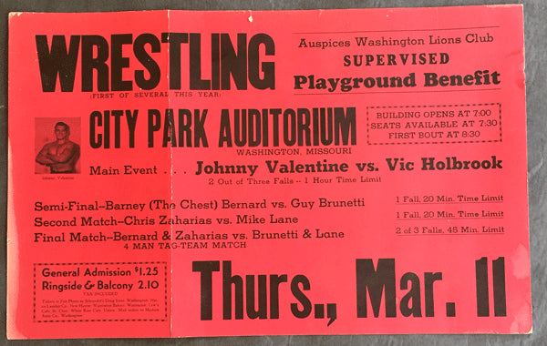 VALENTINE, JOHNNY-VIC HOLBROOK ON SITE POSTER (1954)